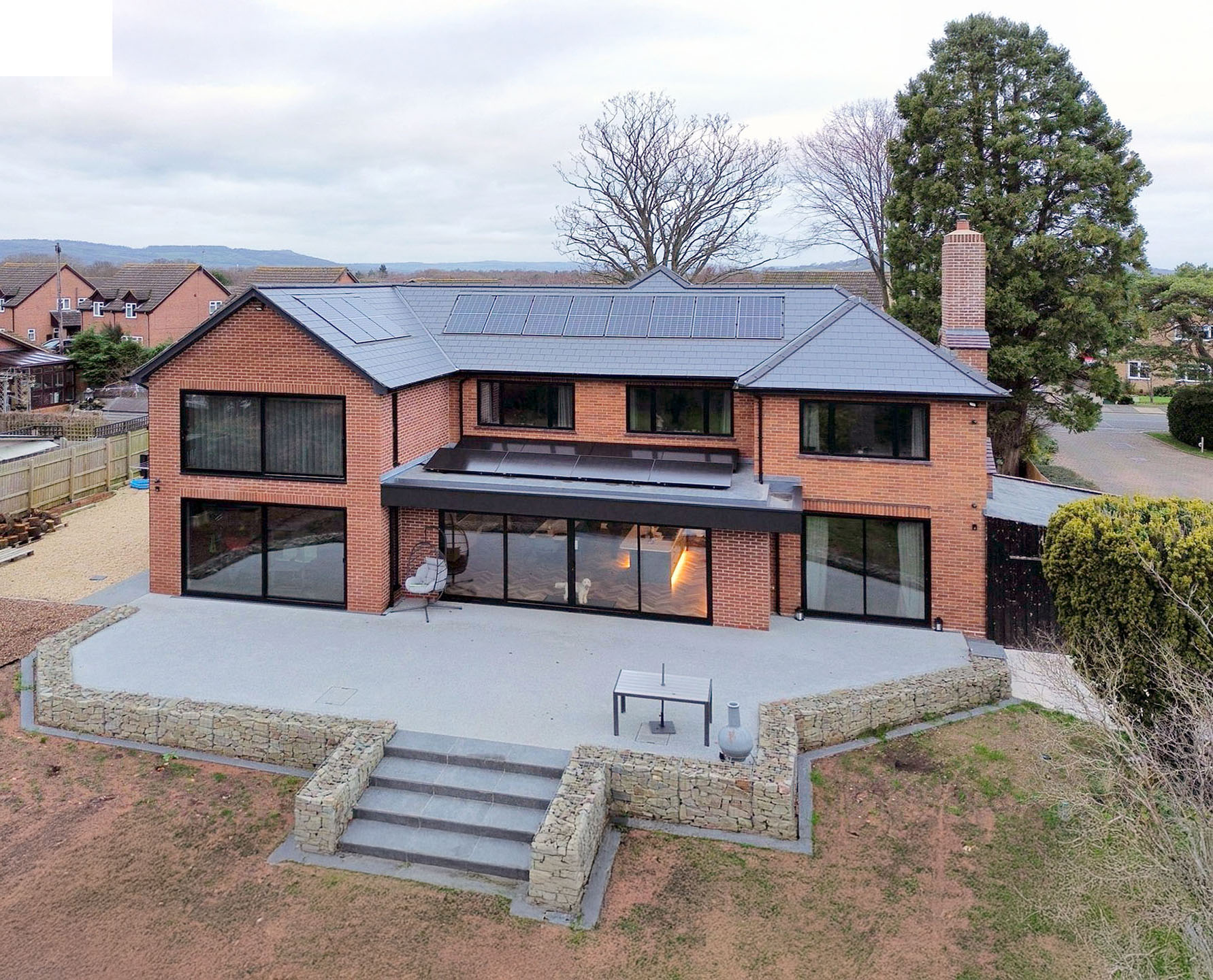 A contemporary home built by Howell Contractors